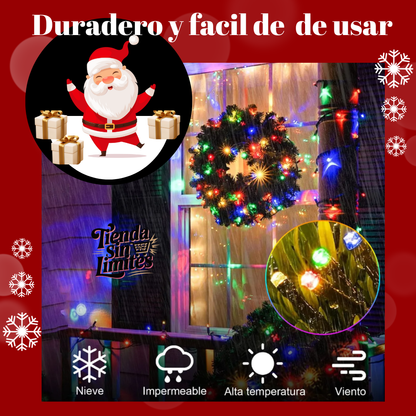 Luces Navideñas de 20m. Con Panel Solar / - ENVIOS GRATIS 💸🌲
